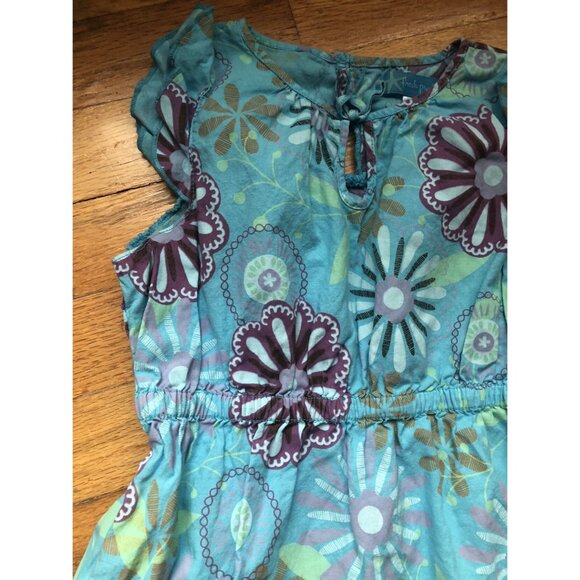 Fresh Produce Size 6X/7 Bright Blue Floral - Picture 2 of 6